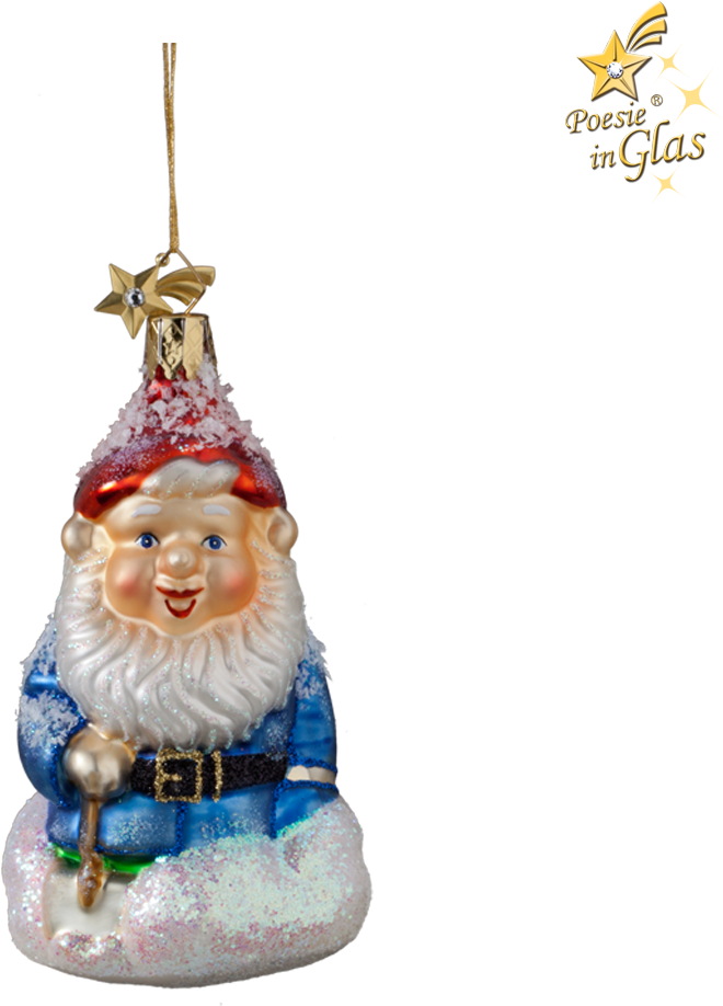 Sparkling Santa Christmas Ornament PNG Image