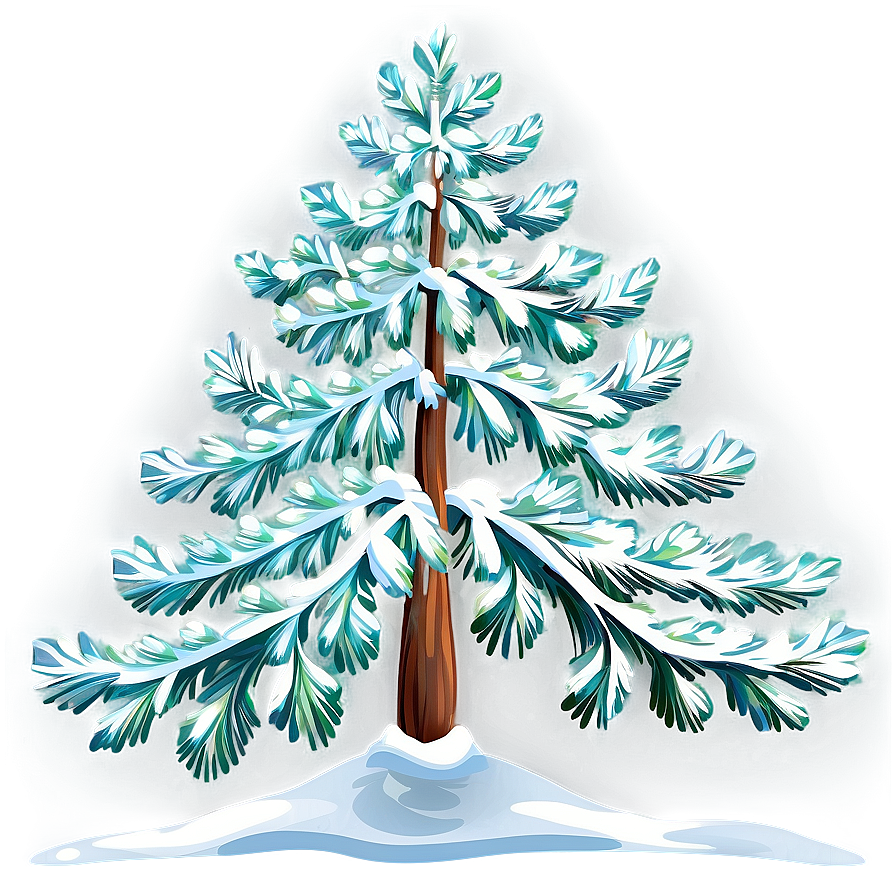 Sparkling Snowy Tree Png Qds77 PNG Image