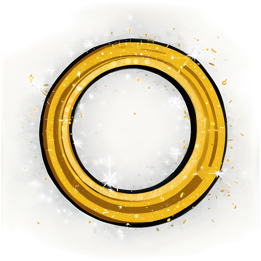 Sparkling Yellow Circle Perspective Png 8 PNG Image