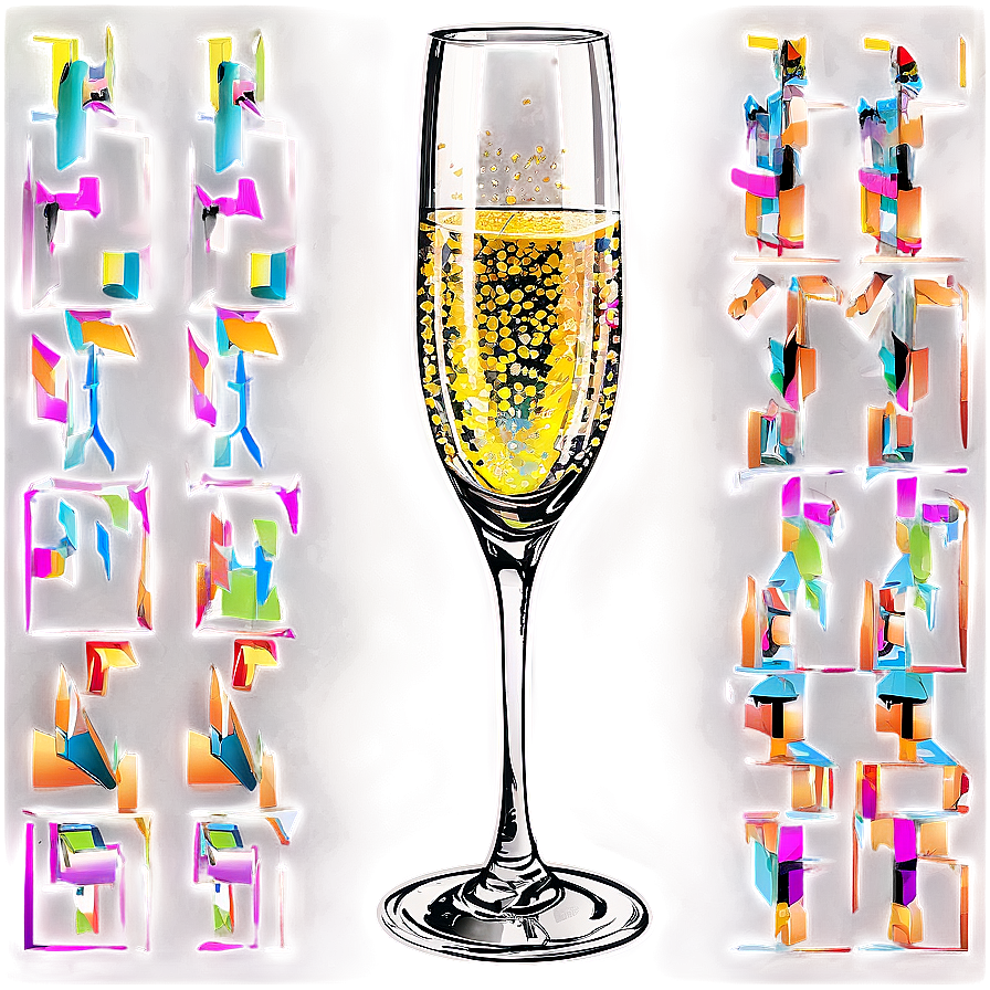 Sparkly Mimosa Flute Png Cov PNG Image