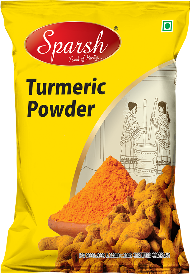 Sparsh Turmeric Powder Package PNG Image