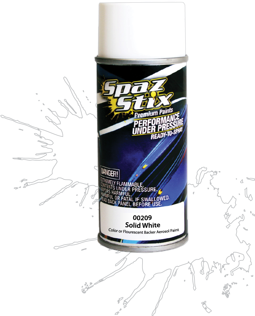 Spaz Stix Solid White Spray Paint Can PNG Image