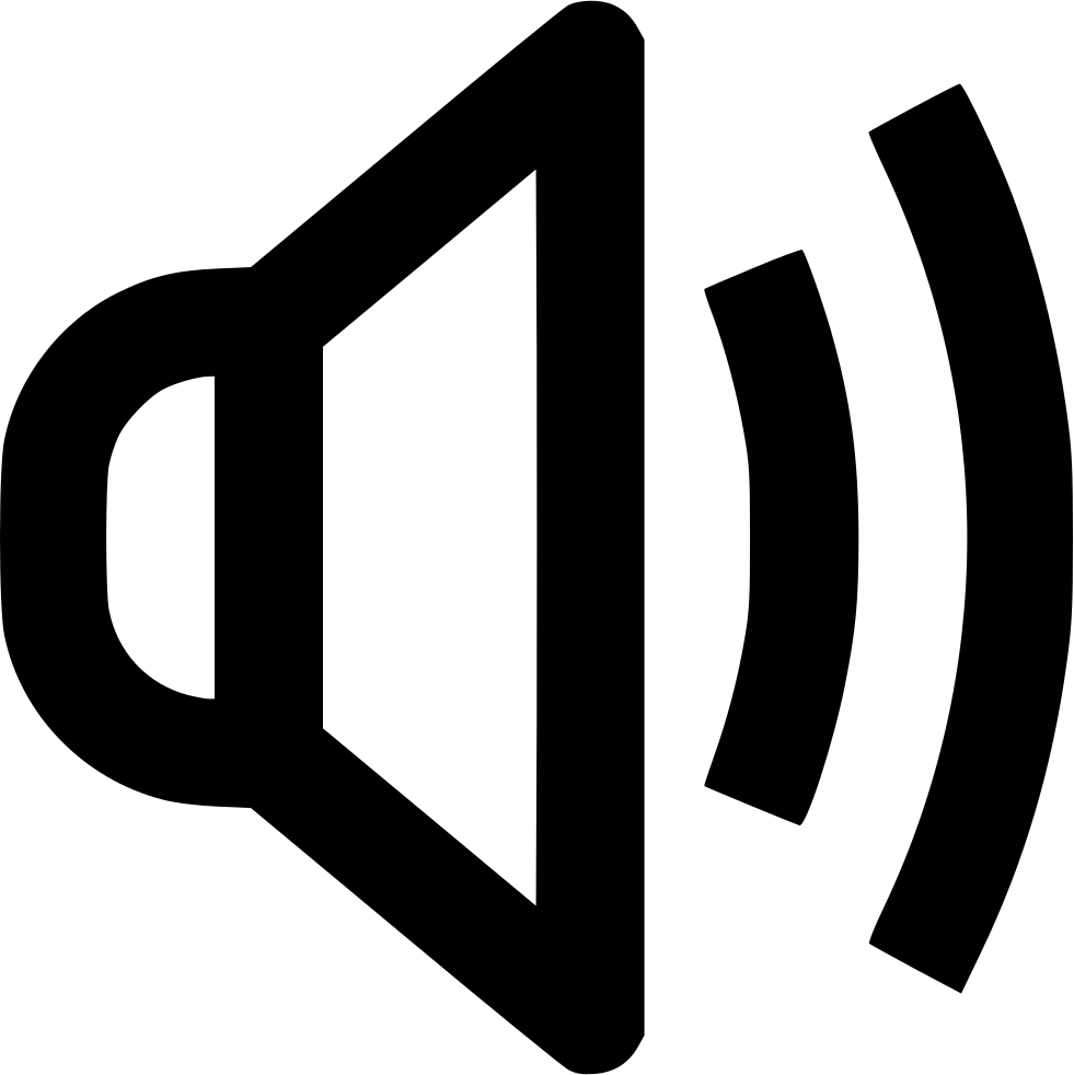 Speaker Volume Icon Black PNG Image