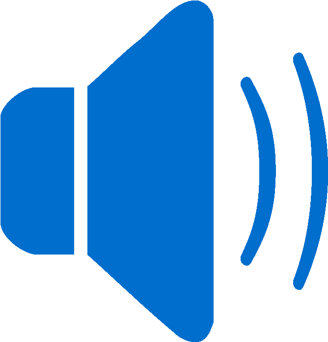 Speaker Volume Icon Blue PNG Image