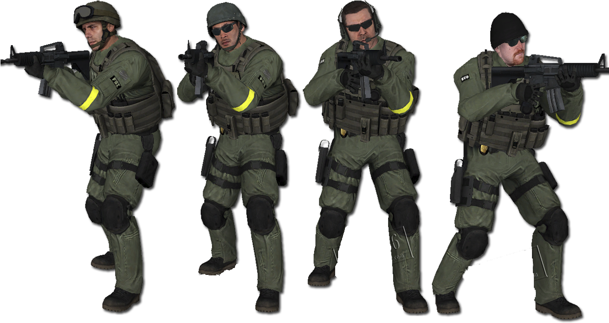 Special_ Forces_ Team_ Poses PNG Image