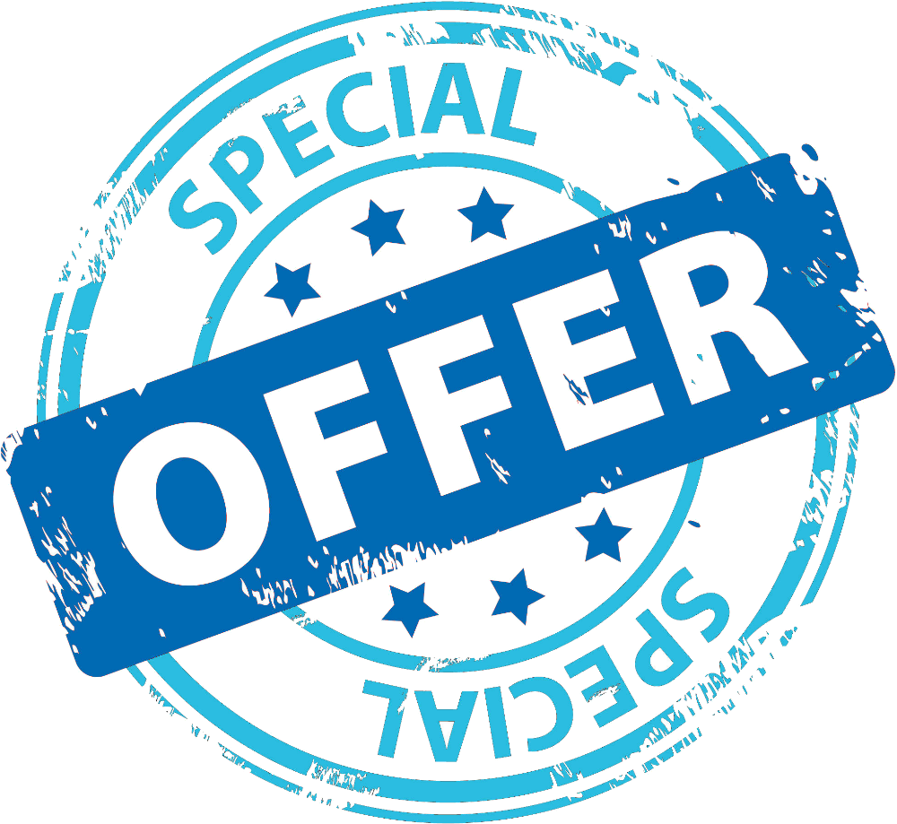 Special Offer Stamp Blue PNG Image