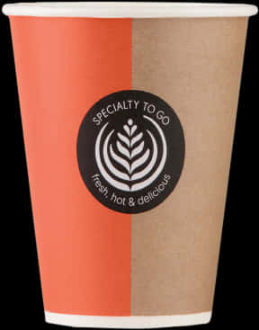 Specialty Coffee Cup Design PNG Image