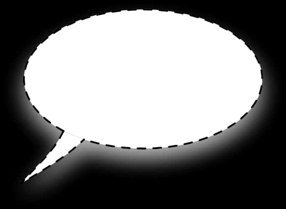 Speech Bubble Black Background PNG Image