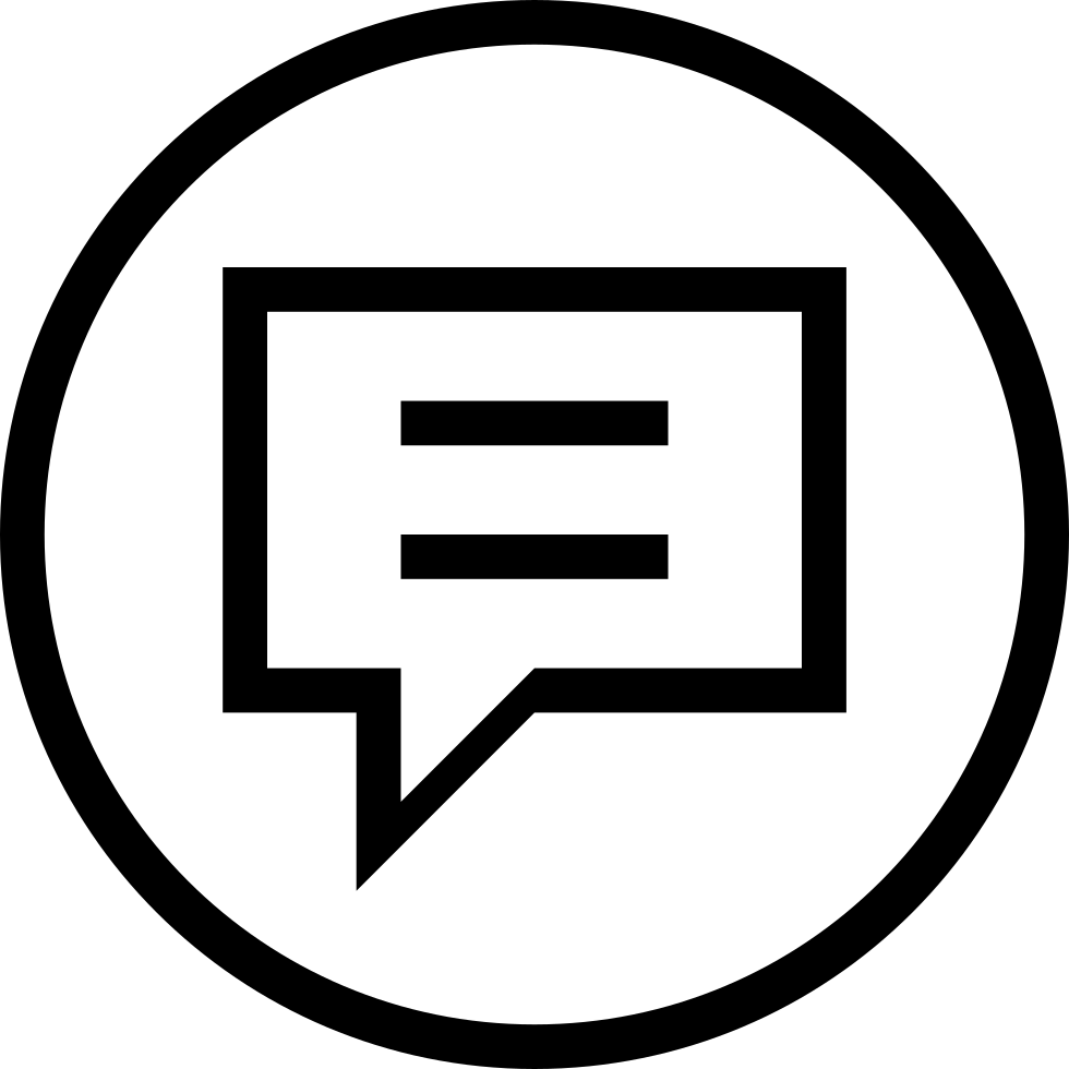 Speech Bubble Icon Black PNG Image