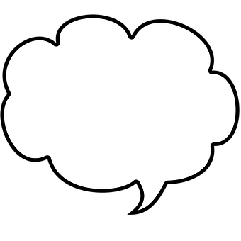 Speech Bubble Icon Blackand White PNG Image