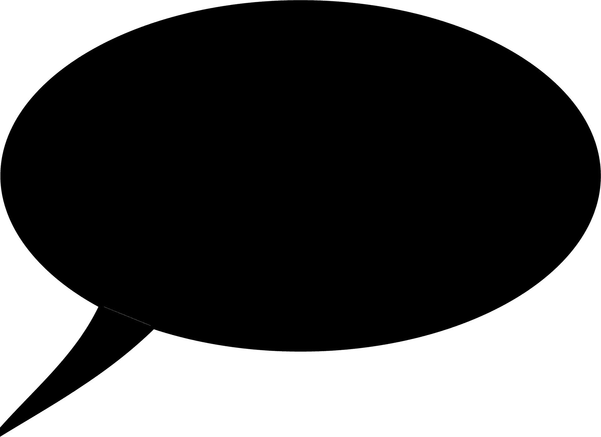 Speech Bubble Silhouette PNG Image