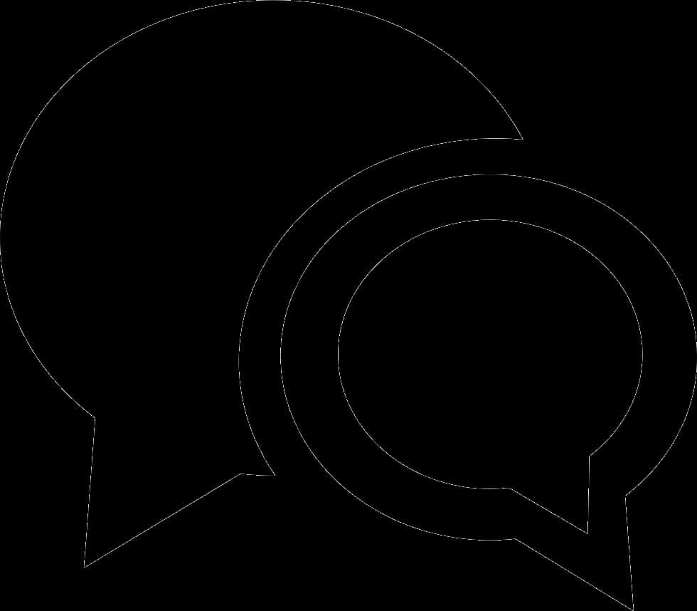 Speech Bubbles Outline PNG Image