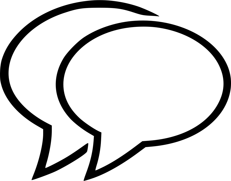 Speech Bubbles Outline PNG Image