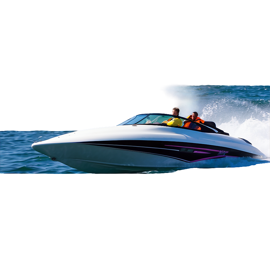 Speed Boat And Dolphins Png Olt PNG Image