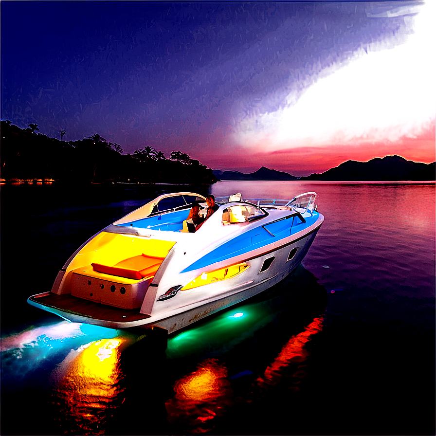 Speed Boat Night Cruise Png 47 PNG Image