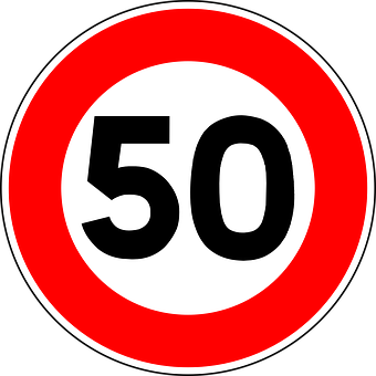 Speed Limit50 Sign PNG Image