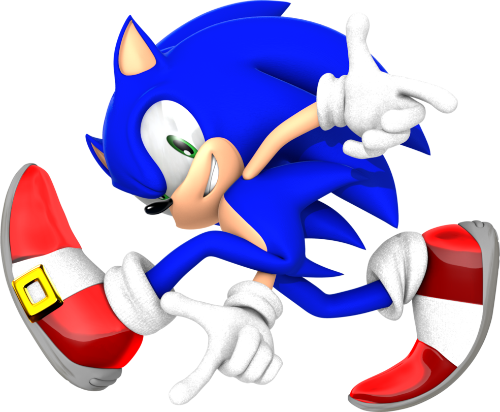 Speedy_ Blue_ Hero_ Pose.png PNG Image