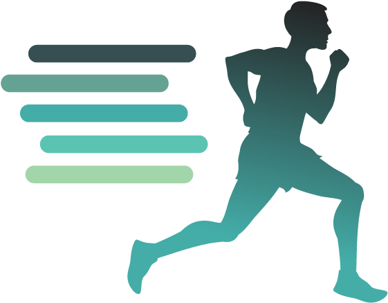 Speedy Silhouette Runner PNG Image