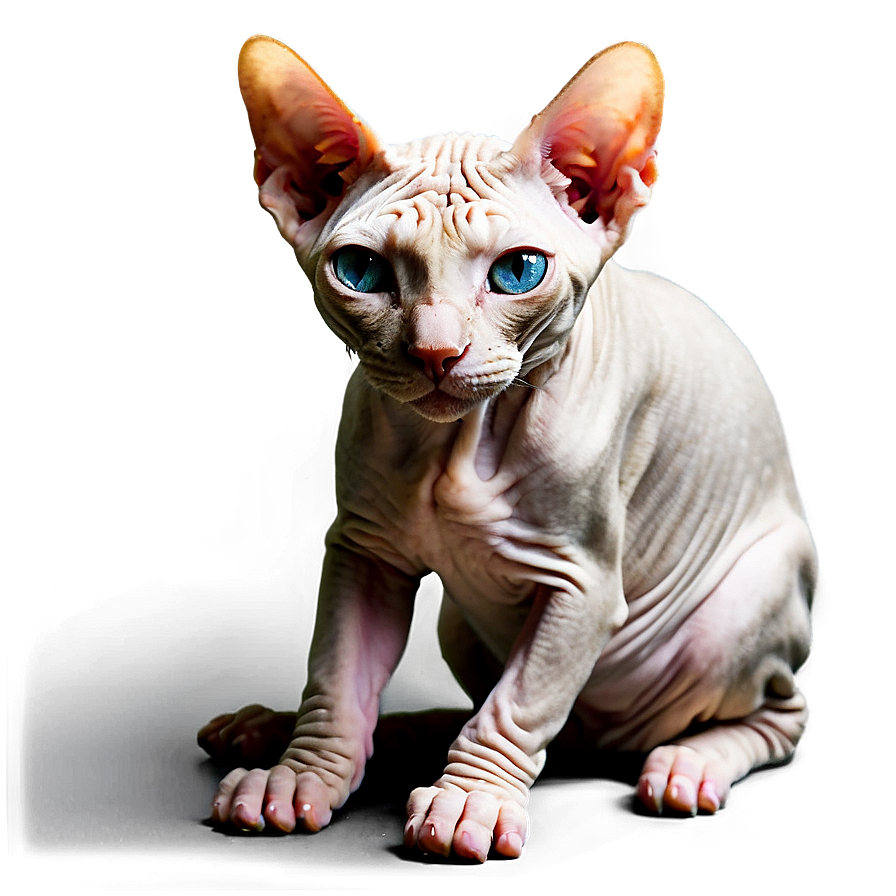 Sphynx Cat Sitting Pose Png 06292024 PNG Image