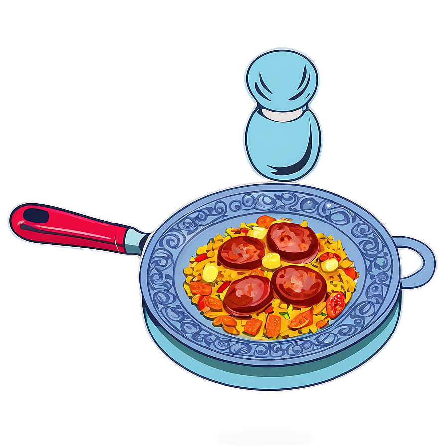 Spicy Chorizo Paella Feast Png Erk PNG Image