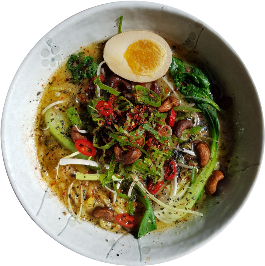 Spicy Ramen Bowlwith Egg PNG Image