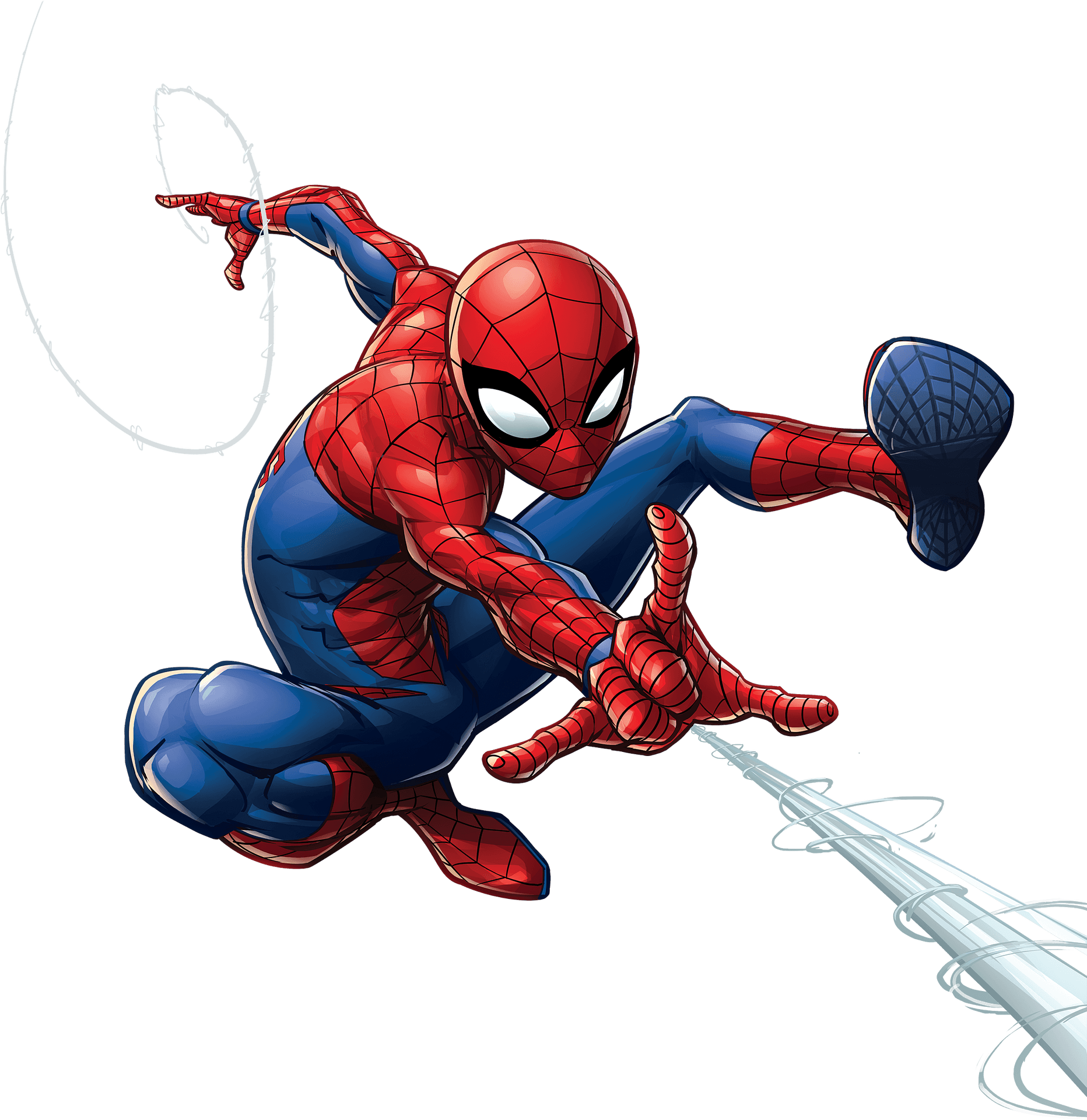 Spider Man Action Pose PNG Image