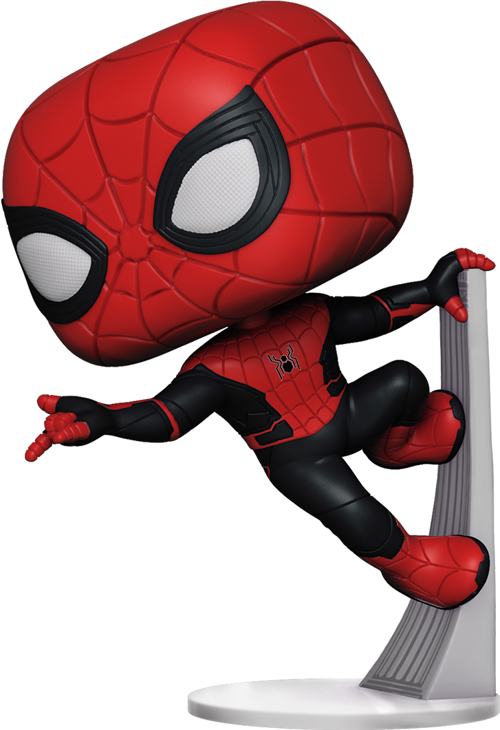 Spider Man Action Pose Figure PNG Image