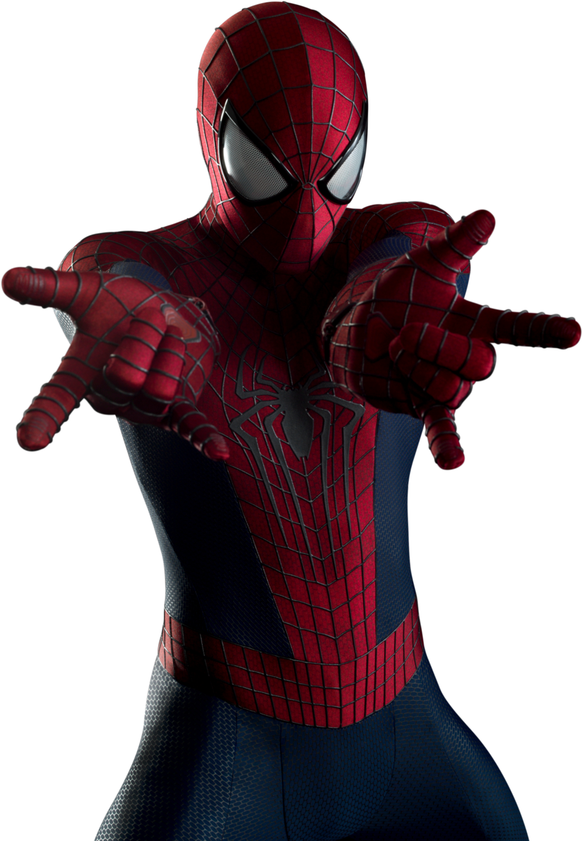 Spider Man Action Pose PNG Image