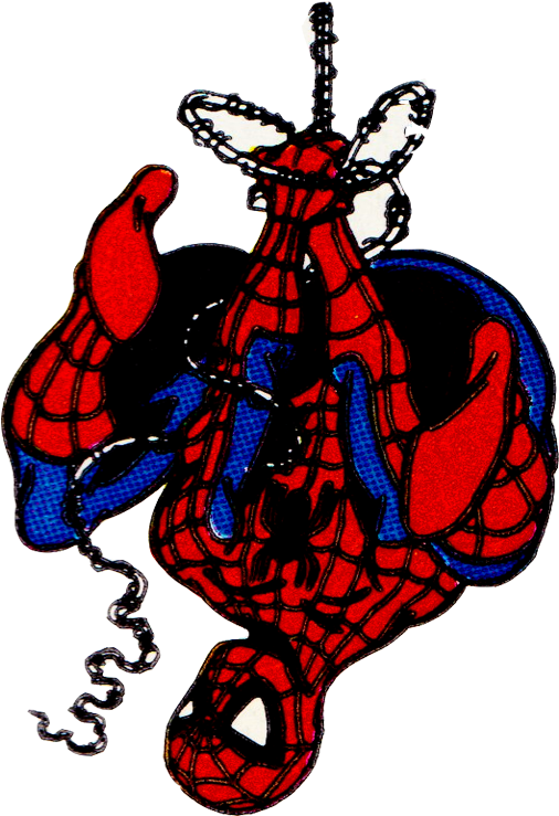 Spider Man Cartoon Classic Pose PNG Image