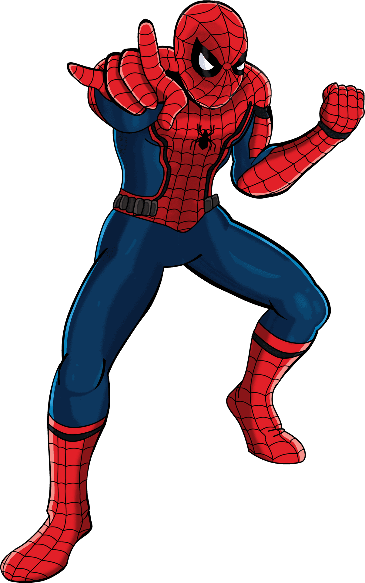 Spider Man Classic Pose PNG Image