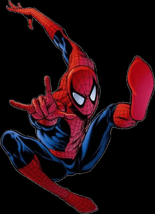 Spider Man Classic Pose PNG Image