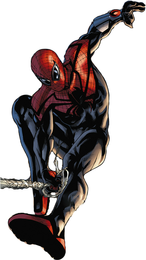 Spider Man_ Swinging_ Action PNG Image