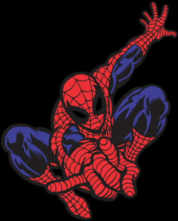 Spider Man Swinging Action PNG Image