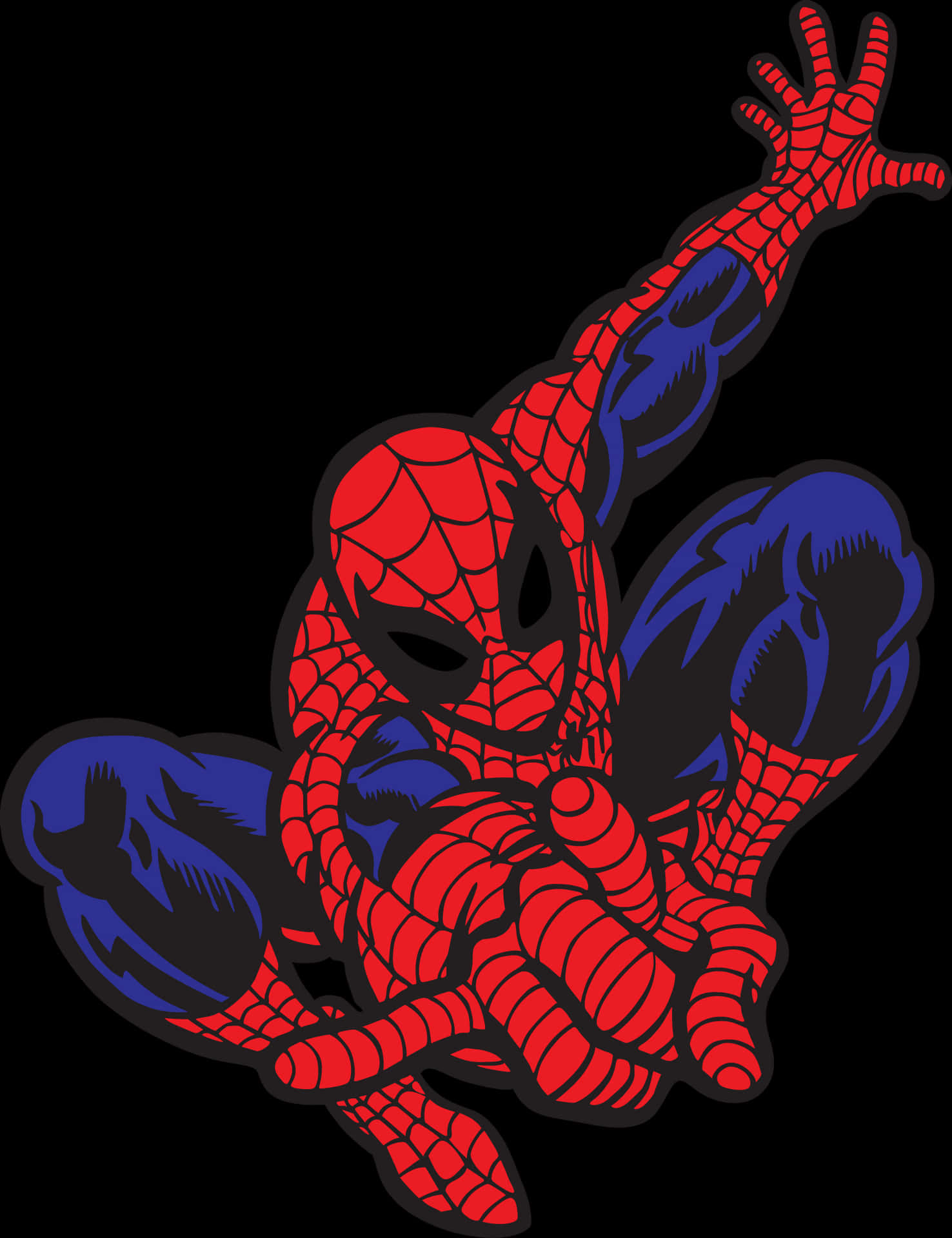 Spider Man_ Swinging_ Action PNG Image