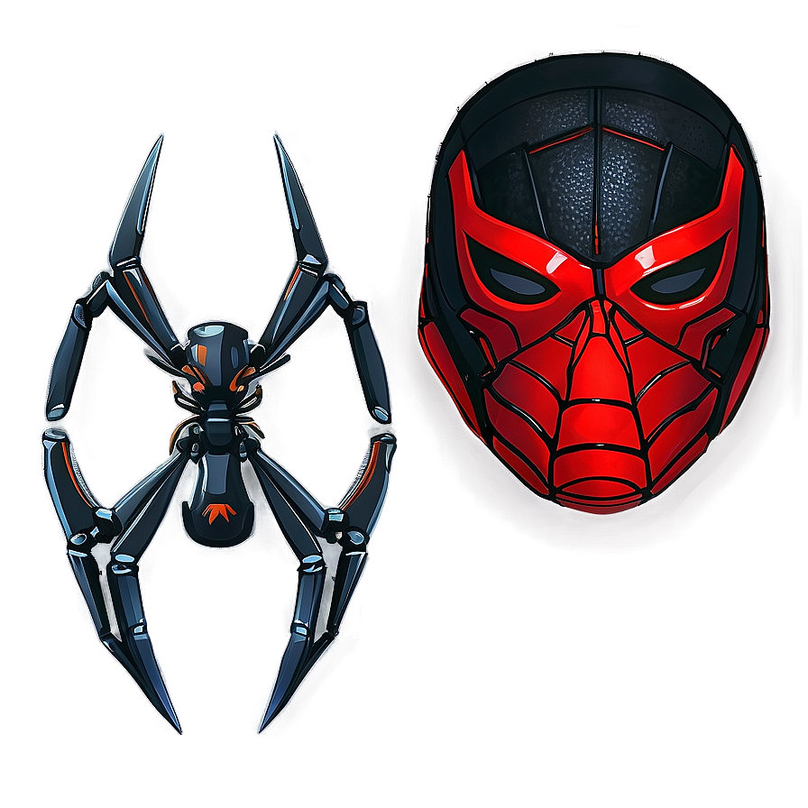 Spider Robotand Mask Illustration PNG Image