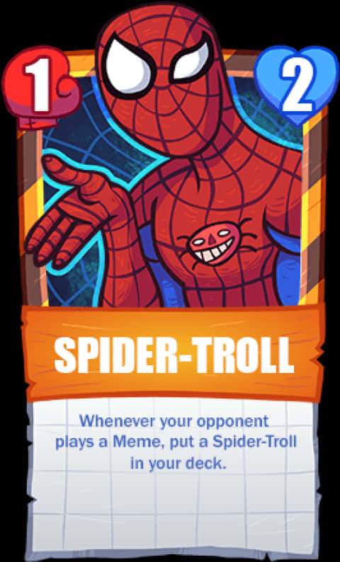 Spider Troll Card Artwork PNG Image