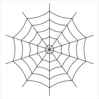 Spider Web Silhouetteon Black Background PNG Image