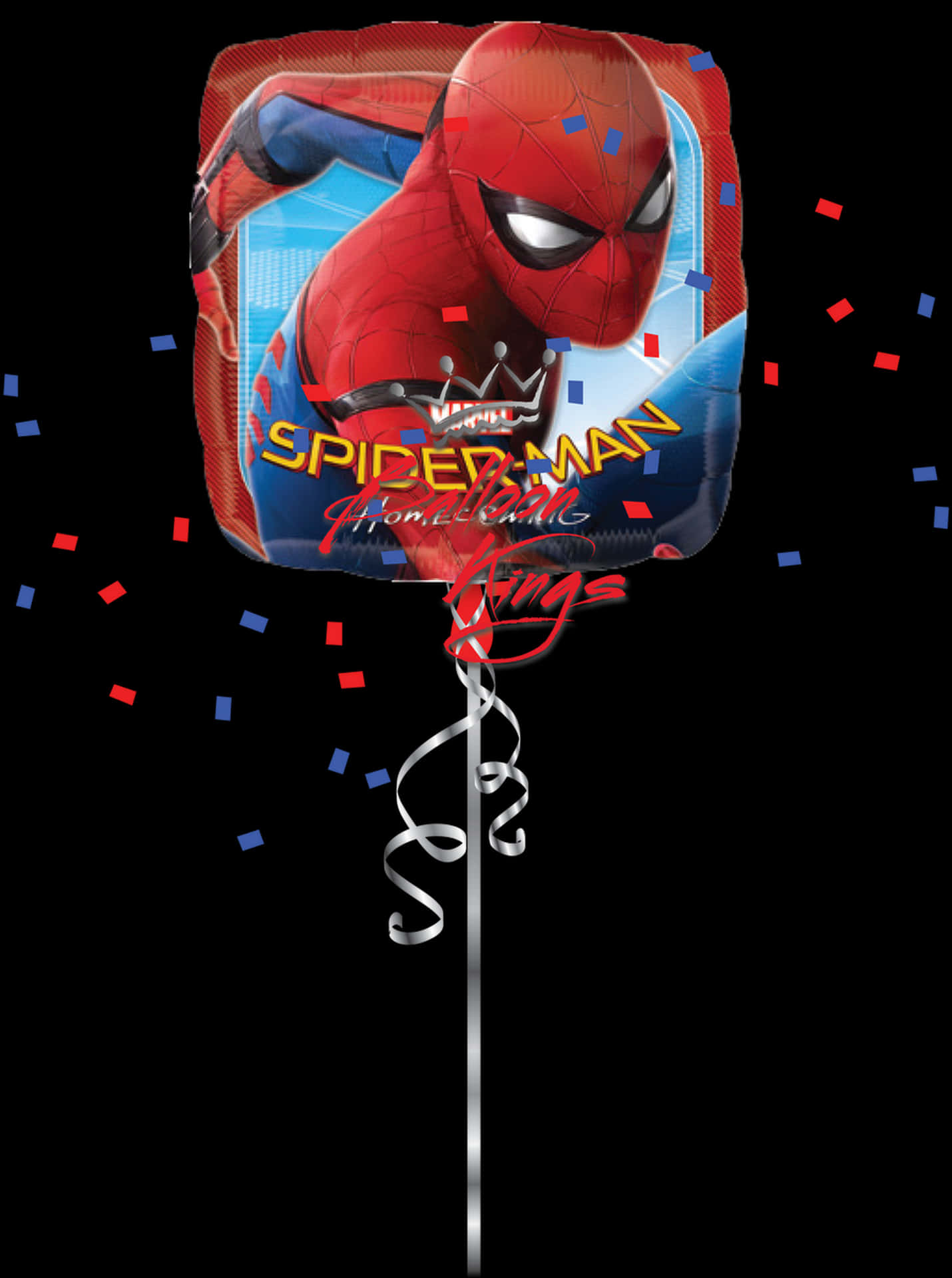 Spiderman Balloon Celebration PNG Image