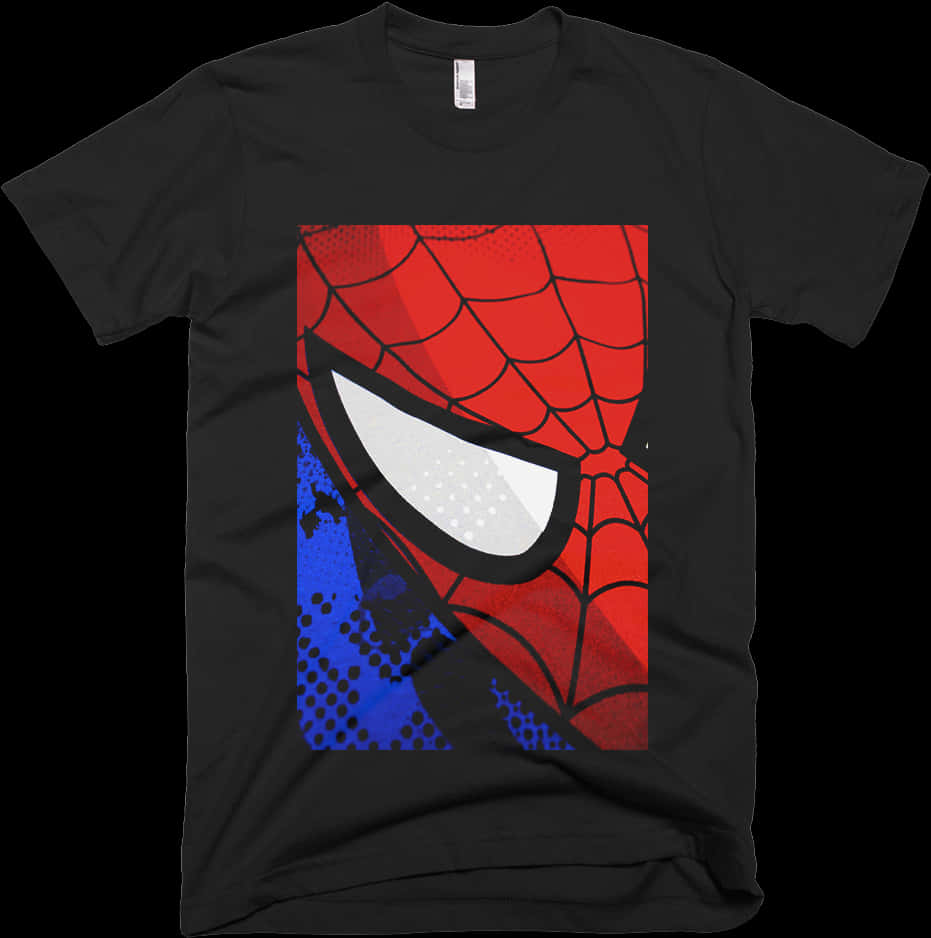 Spiderman Closeup Tshirt Design PNG Image