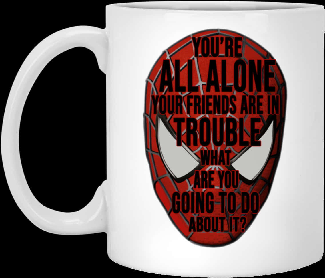 Spiderman Inspired Mug Design PNG Image