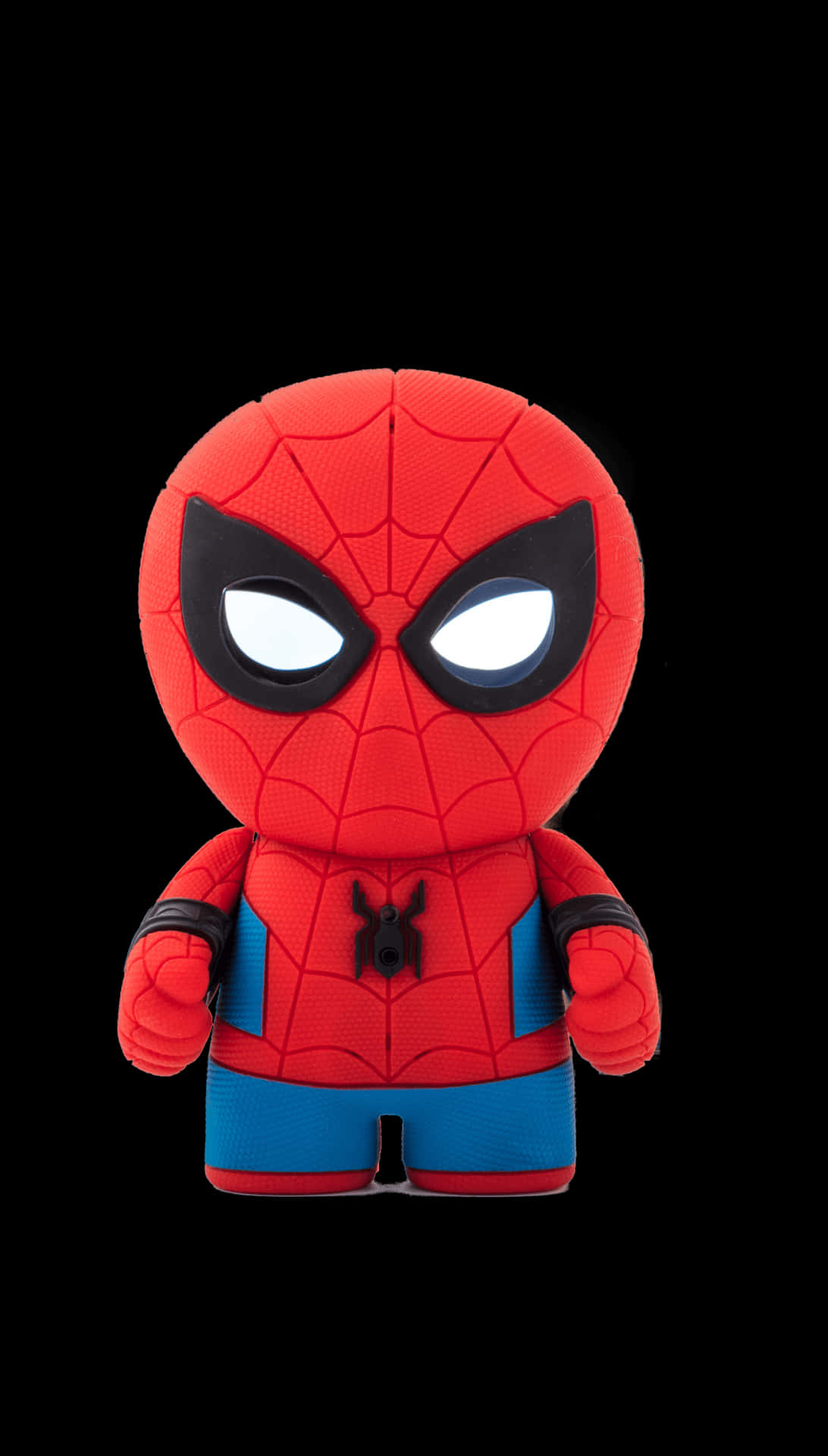 Spiderman Plush Toy Black Background PNG Image