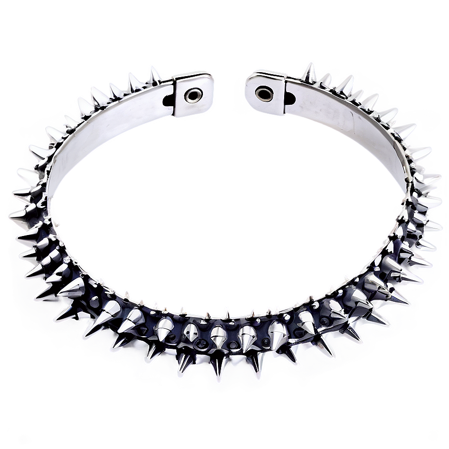 Spiked Choker In Metallic Finish Png Cot29 PNG Image