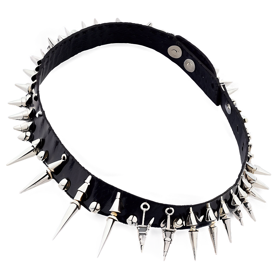 Spiked Choker With Beaded Detail Png 06282024 PNG Image