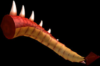 Spiky Dragon Tail3 D Render PNG Image