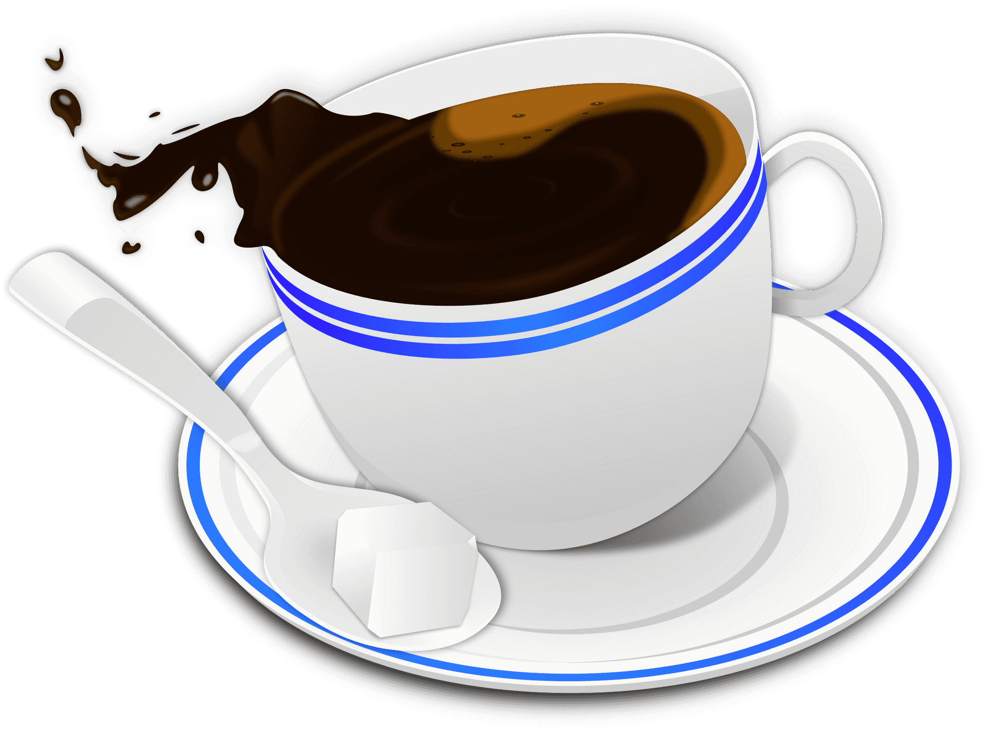 Spilled Coffee Cup Animation PNG Image