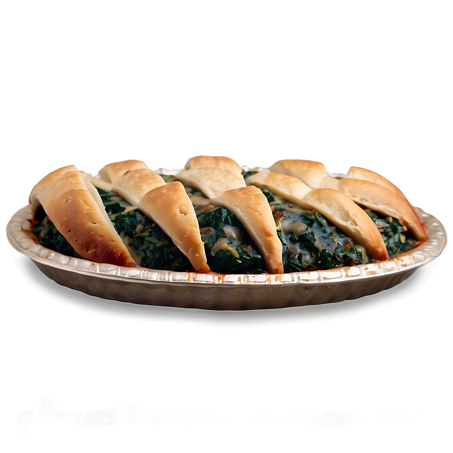 Spinach Pie Sliced Bread Top PNG Image