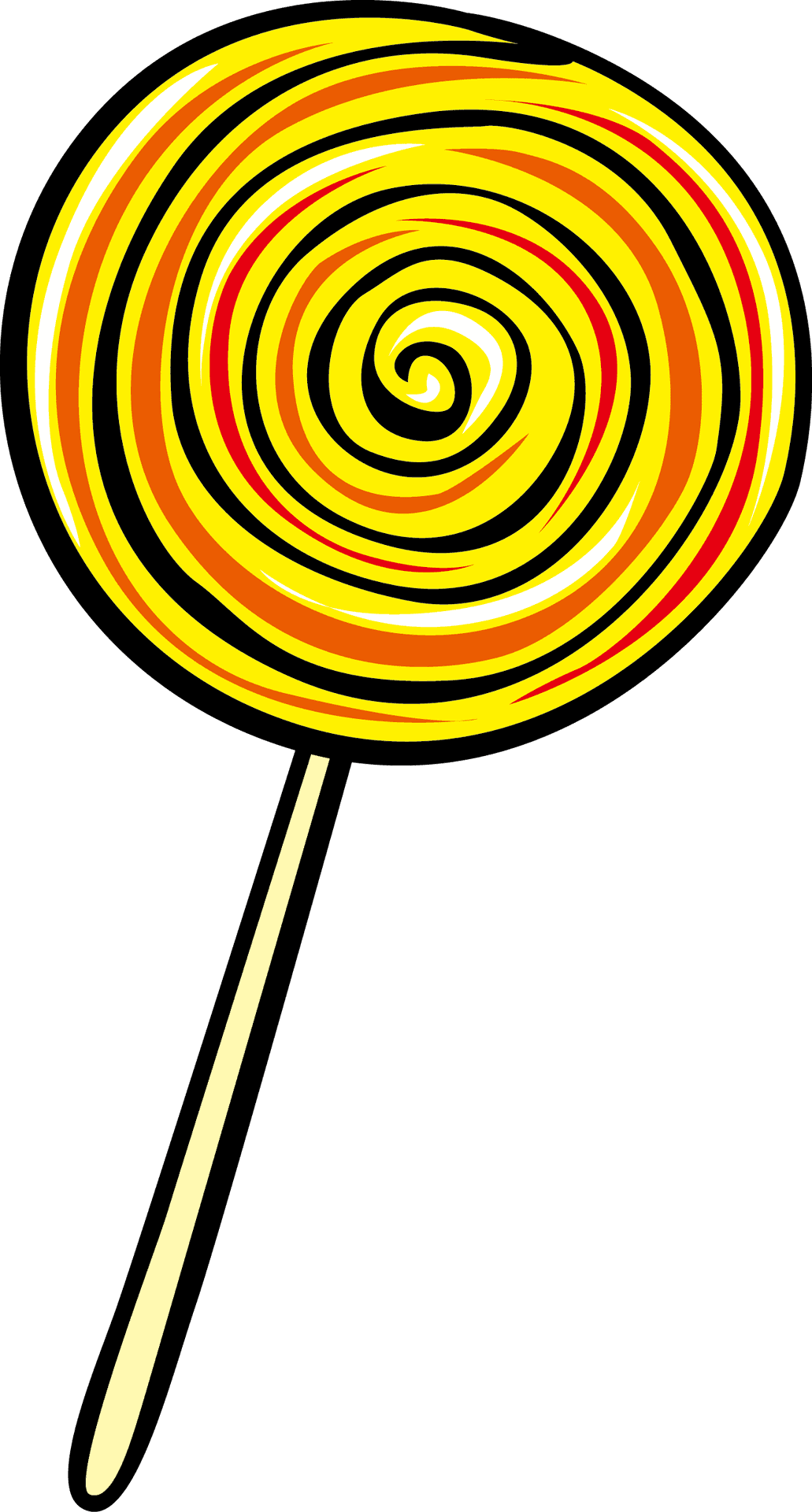 Spiral Lollipop Illustration PNG Image