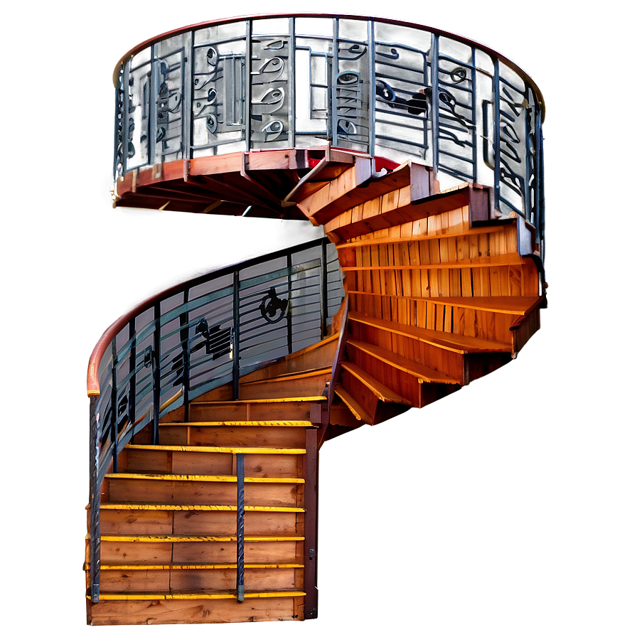 Spiral Staircase Deck Access Png Pmt24 PNG Image