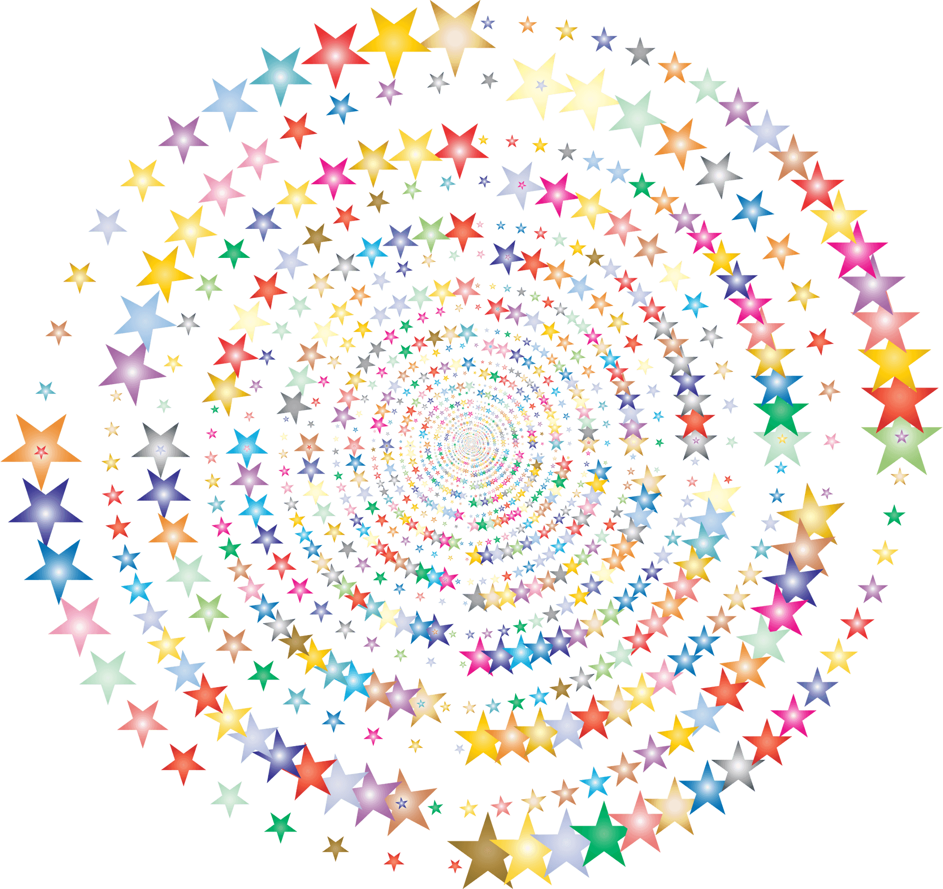 Spiral Star Pattern Background PNG Image