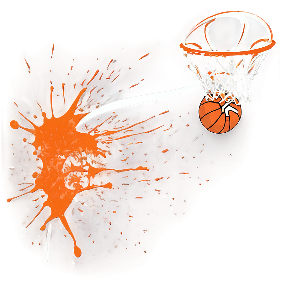 Splatter Basketball Orange Png Ixc PNG Image